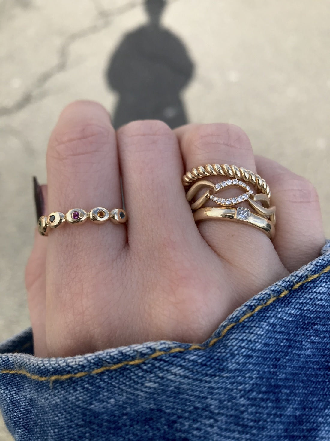 Rainbow Flava - Multicolored Gemstone Beaded Ring - ZAHN-Z Fine Jewelry