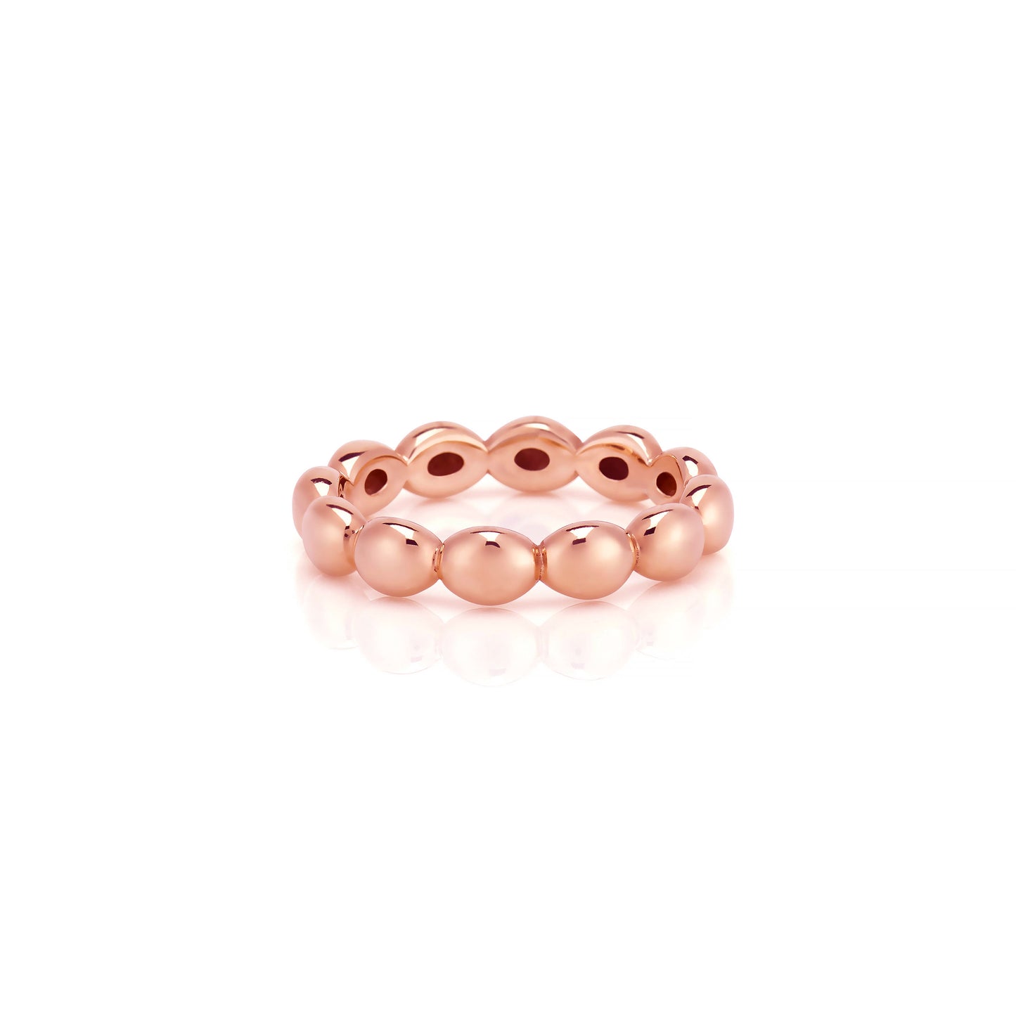 Stackable Beaded Gold Ring