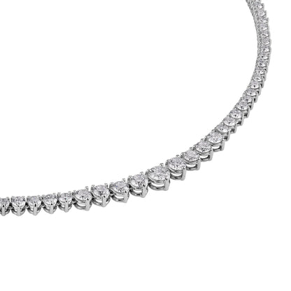 Graduated Diamond Tennis Necklace-Riviera necklace